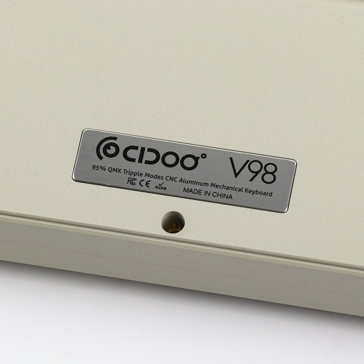 CIDOO V98 QMK pearl whiteswitch VIA Mechanical Keyboard 98 Keys Gasket triple mode matte switch cnc aluminum case