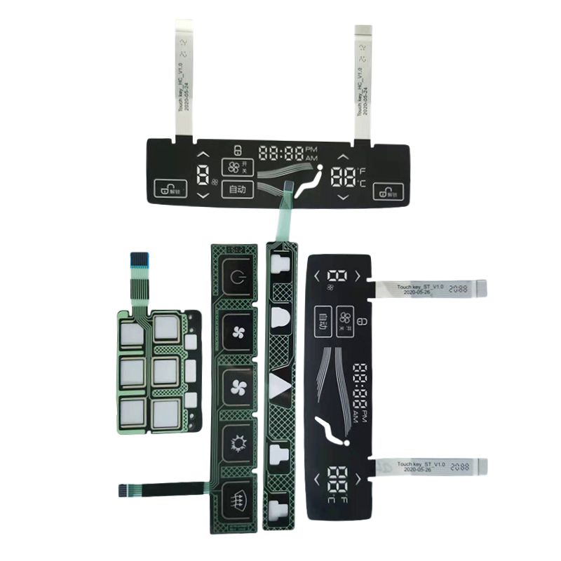 Customize Pc Graphic Overlay Embossed Button Custom Membrane Switch Decorative Overlay For Helmet Electronic Membrane