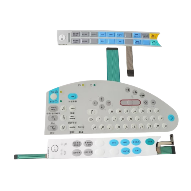 Customize Pc Graphic Overlay Embossed Button Custom Membrane Switch Decorative Overlay For Helmet Electronic Membrane