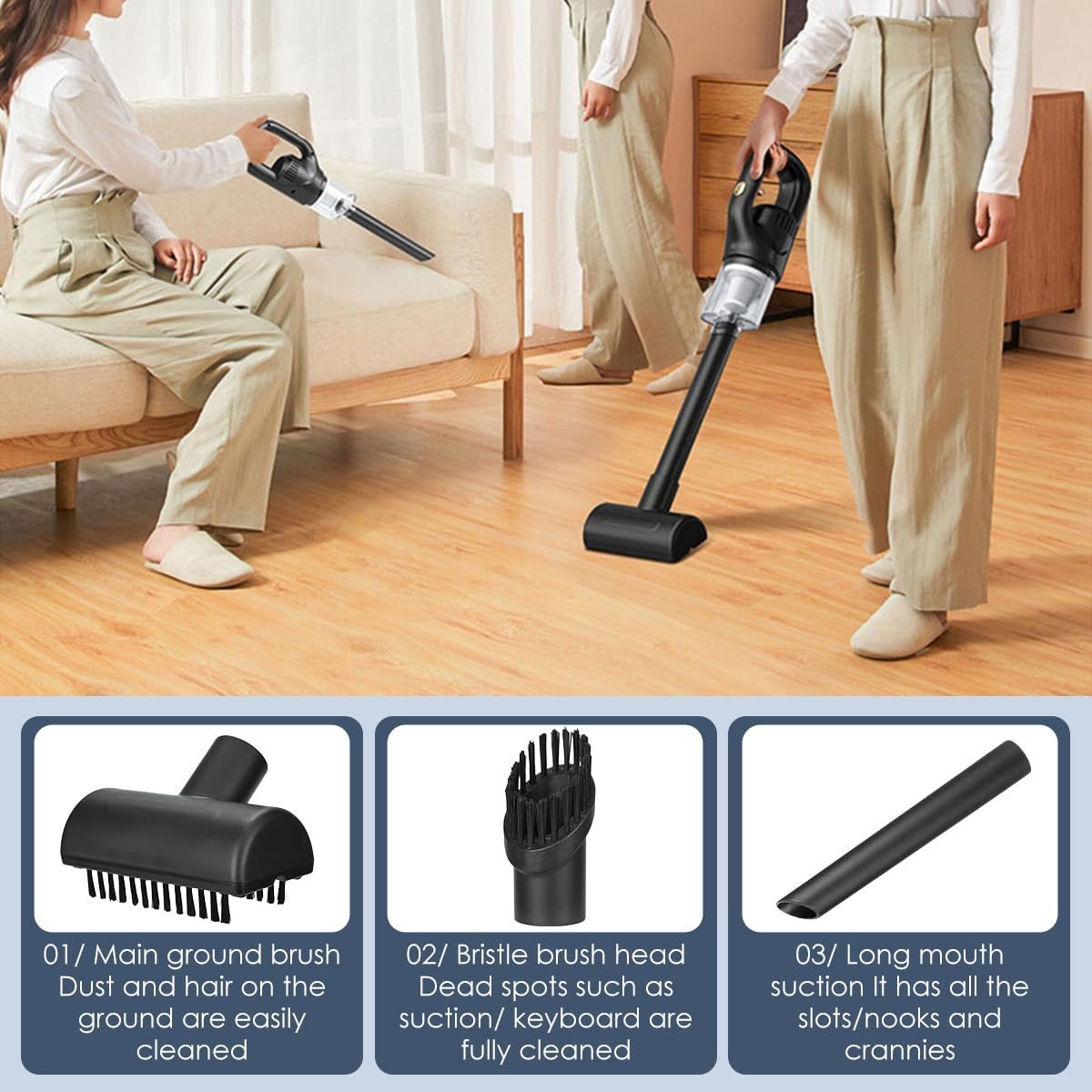 Multifunction Small Portable USB Rechargeable Strong Suction Cordless Handheld Electric Home Car Vacuum Cleaner For Wet And Dry