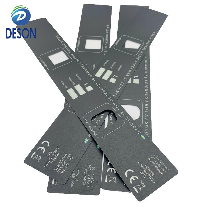 Deson high quality directly membrane keyboard film adhesive tape matte graphic overlay membrane switch keypad