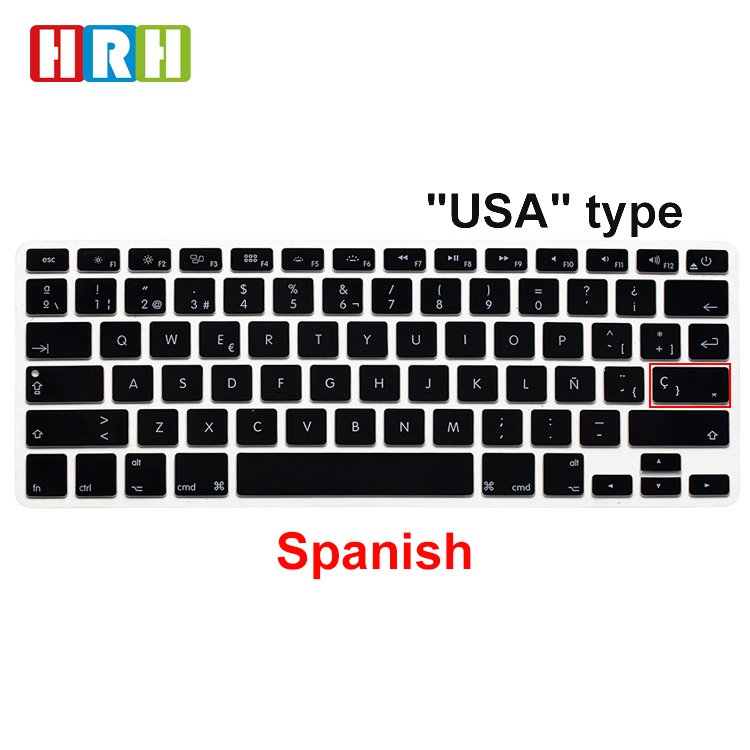 Multilingual Silicone Keyboard Cover for MacBook Air 13"15" 2023/for MacBook Pro 15"17" A2941 A2779 A1466 A2337 A2141 A2159
