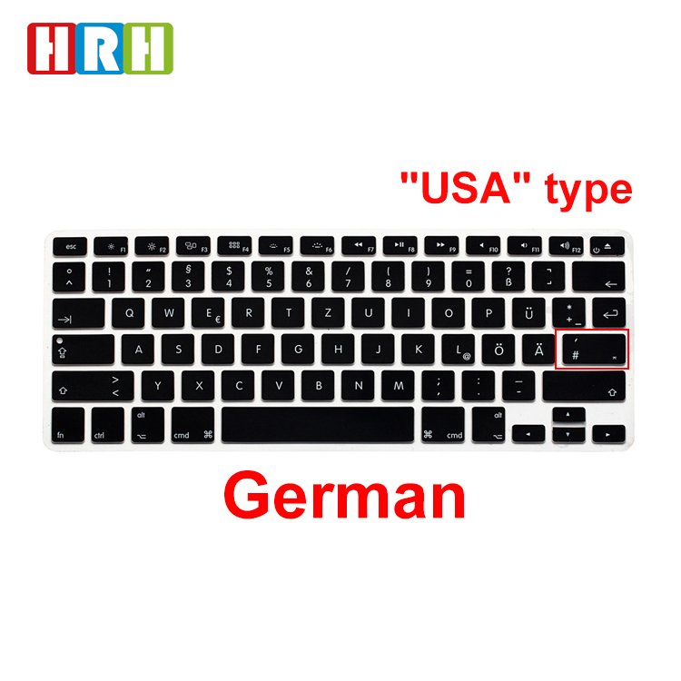 Multilingual Silicone Keyboard Cover for MacBook Air 13"15" 2023/for MacBook Pro 15"17" A2941 A2779 A1466 A2337 A2141 A2159