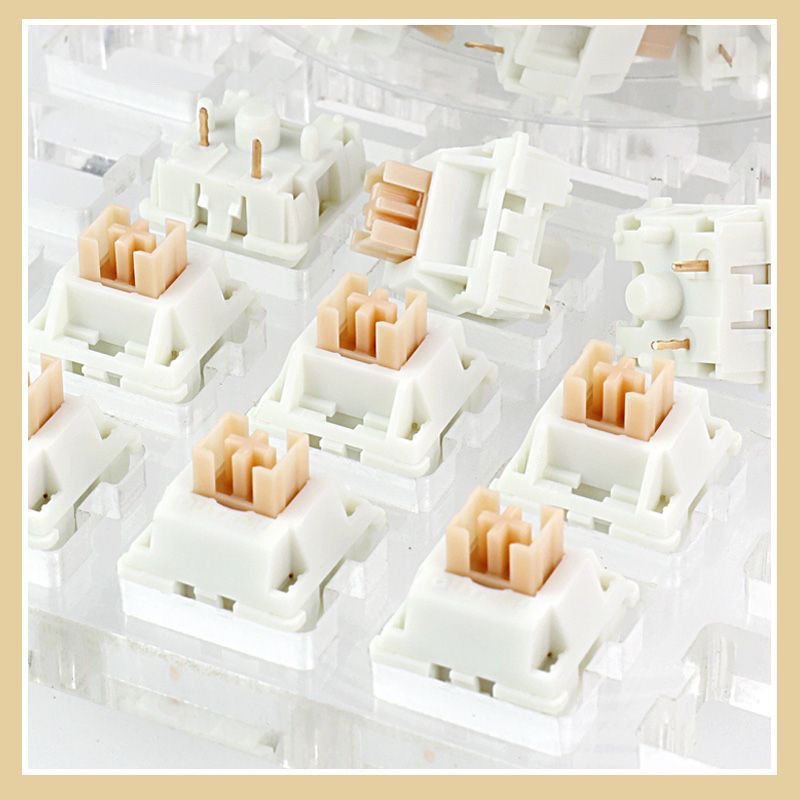 OUTEMU High Tech Cream Yellow PRO Mechanical Keyboard Hot Swap Axis Customized Advance Large Section Switch with Five Pins