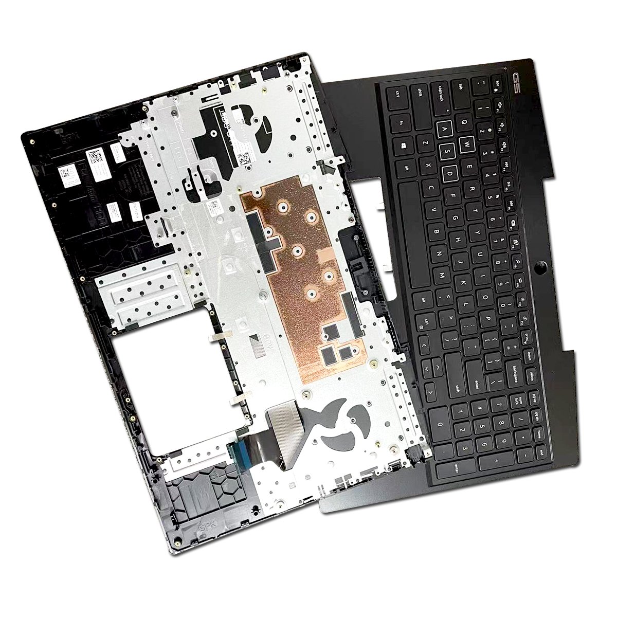 New palm rest large shell C protective cover for replacement parts of Dell Inspiron G5s laptop, with keyboard