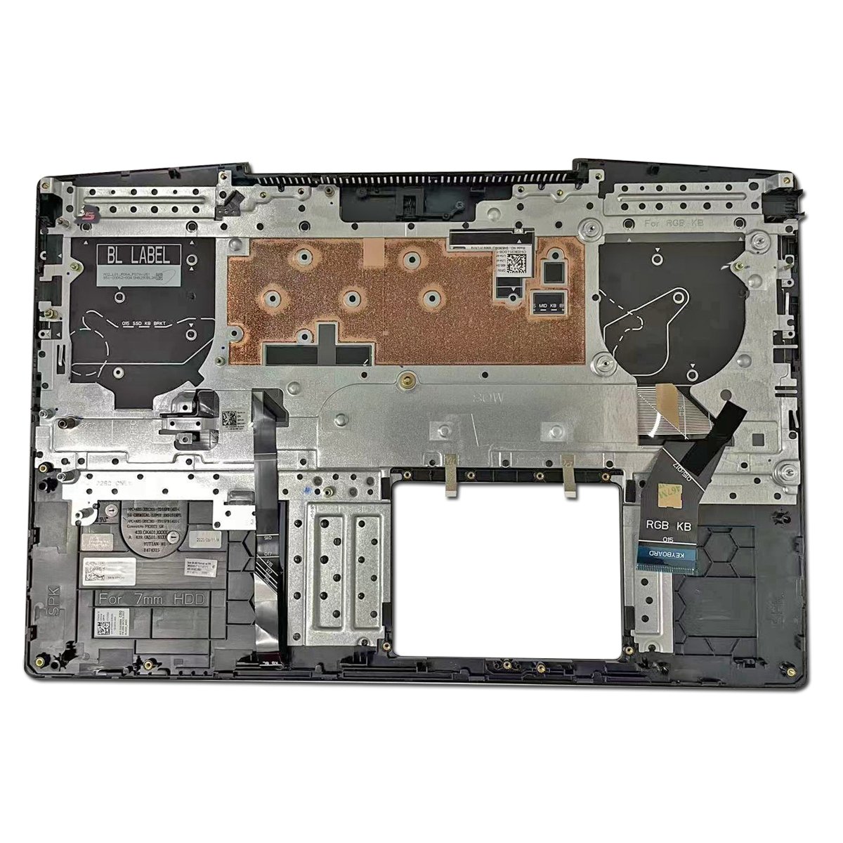 New palm rest large shell C protective cover for replacement parts of Dell Inspiron G5s laptop, with keyboard