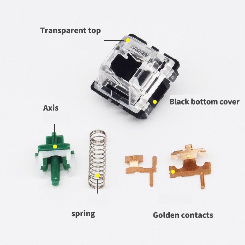 GATERON switch force triggers optional mechanical keyboard switch blue office game