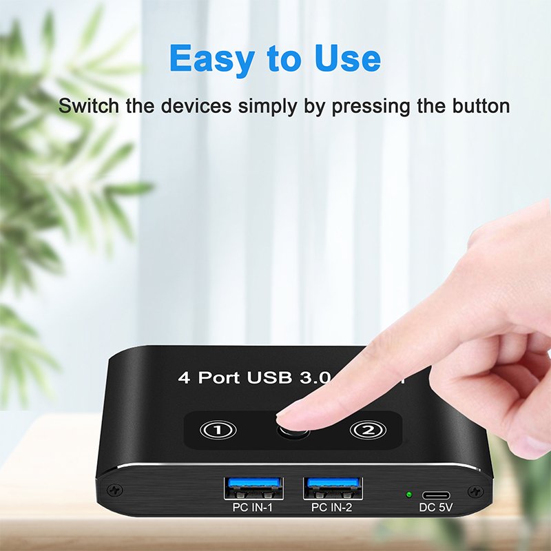 USB3.0 Audio Video converter switch computer monitoring USB 4 in 1 out keyboard mouse USB sharing 4K Laptop PC Switch HDM1