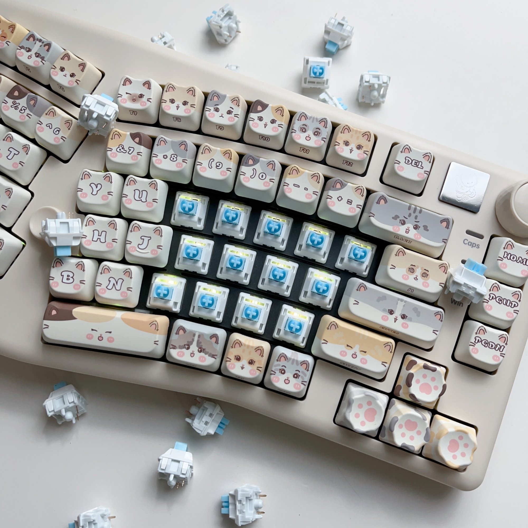 Snow Leopard Switch 5pin 40g Linear Switch MX Stem Compatible with Mechanical Keyboard Factory Pre-lubed