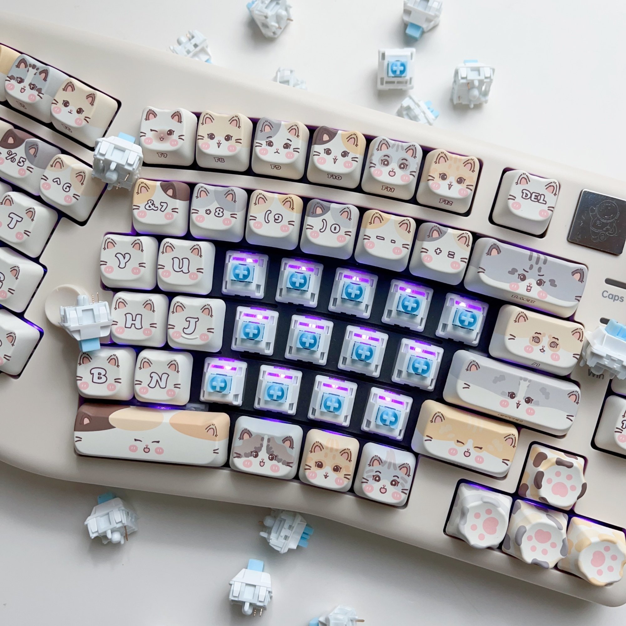 Snow Leopard Switch 5pin 40g Linear Switch MX Stem Compatible with Mechanical Keyboard Factory Pre-lubed