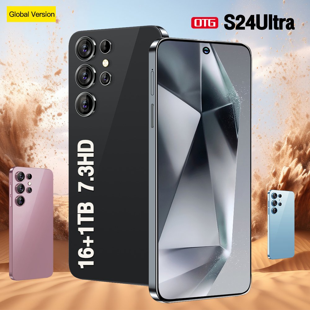 2024 Hot Selling Cellphone S24 Ultra 16GB+1TB 5G smartphone 7.3-inch Unlocked Dual Card Android 13 Mobilephone