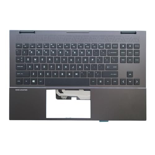 For HP OMEN 15-EK 15-EN 15Z-EN100 Laptop Upper Case Palmrest Keyboard White RGB Backlit Part M00666-001 M00667-001