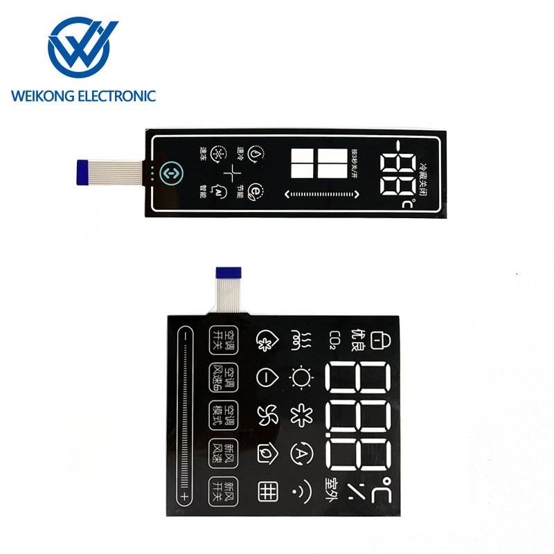 Membrane keypad with LED illumination push button