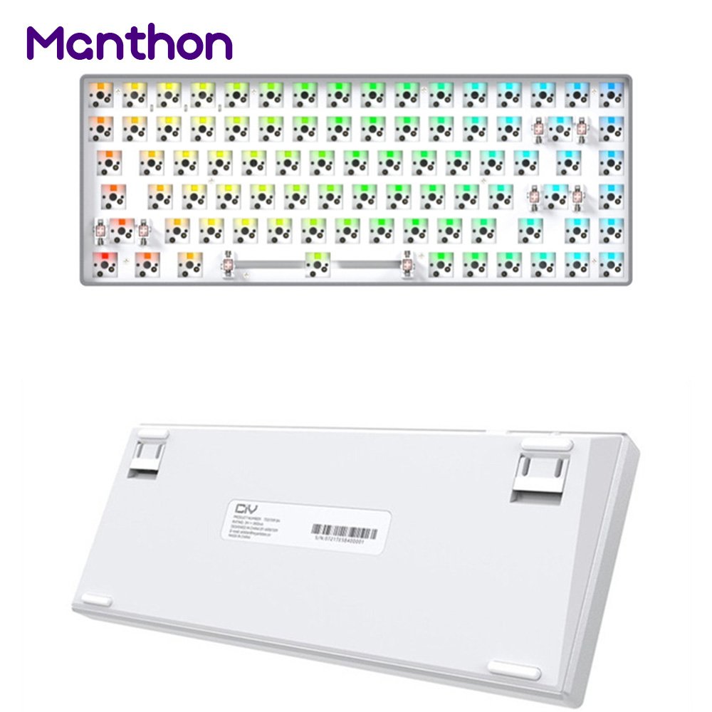 CIY TES84 75% Tester 84 Keys DIY Aluminum Frame ABS Case Metal Plate Hot Swappable RGB Mechanical Keyboard Kits