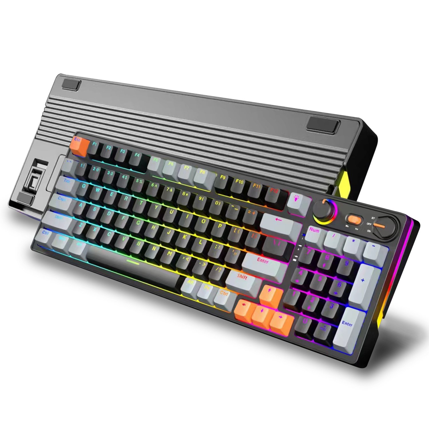 SAMA Latest RGB Effect Gaming Keyboards Bluetooth Mechanical Keyboards Type-C Interface Keyboard Wireless