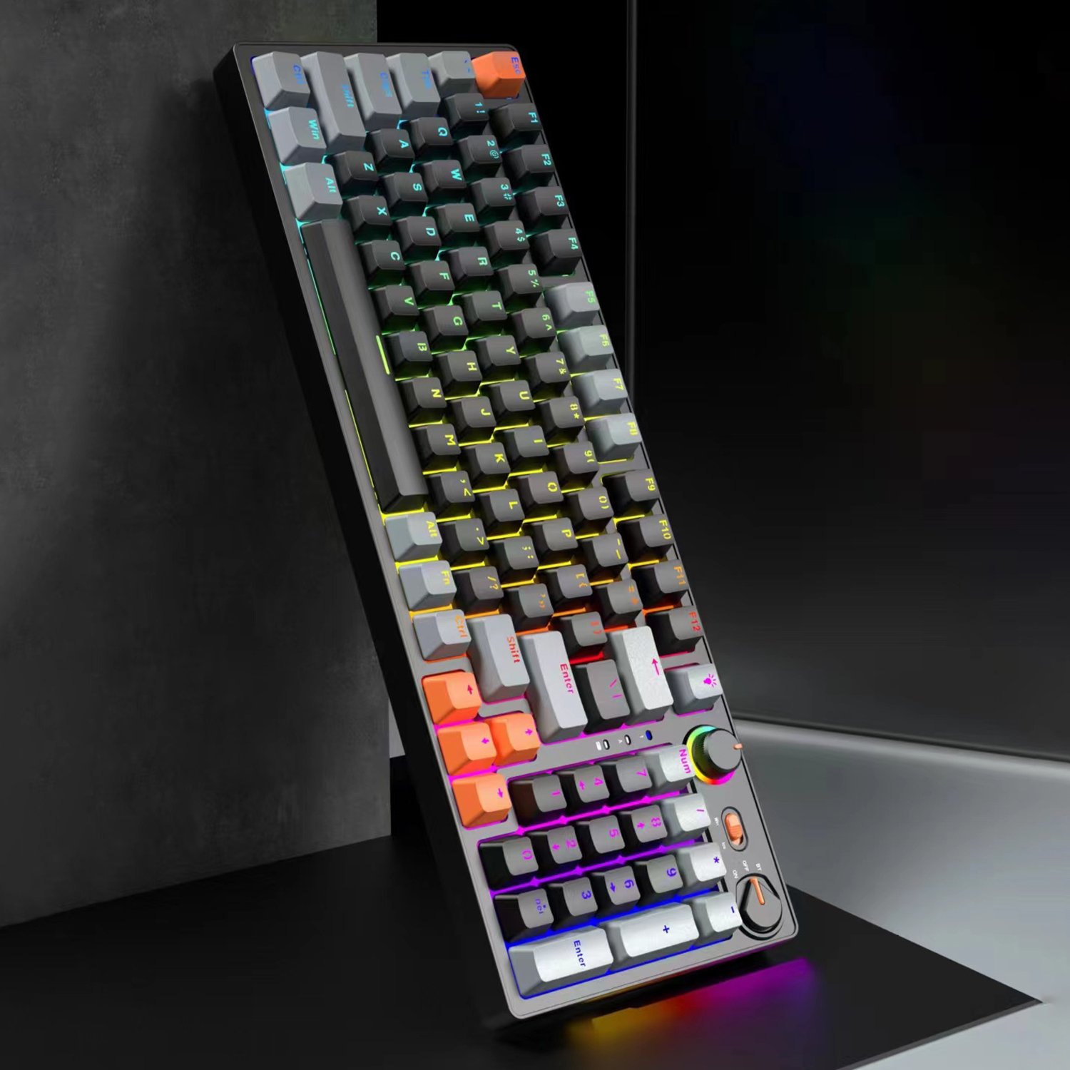 SAMA Latest RGB Effect Gaming Keyboards Bluetooth Mechanical Keyboards Type-C Interface Keyboard Wireless