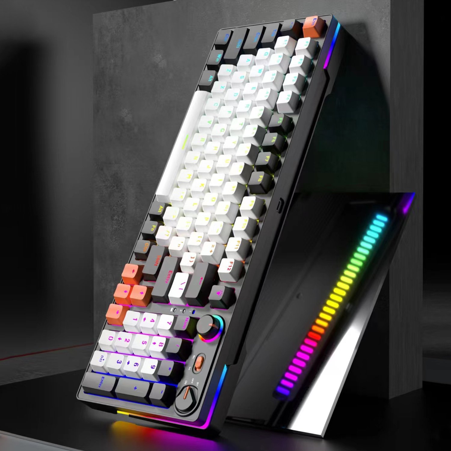 SAMA Latest RGB Effect Gaming Keyboards Bluetooth Mechanical Keyboards Type-C Interface Keyboard Wireless