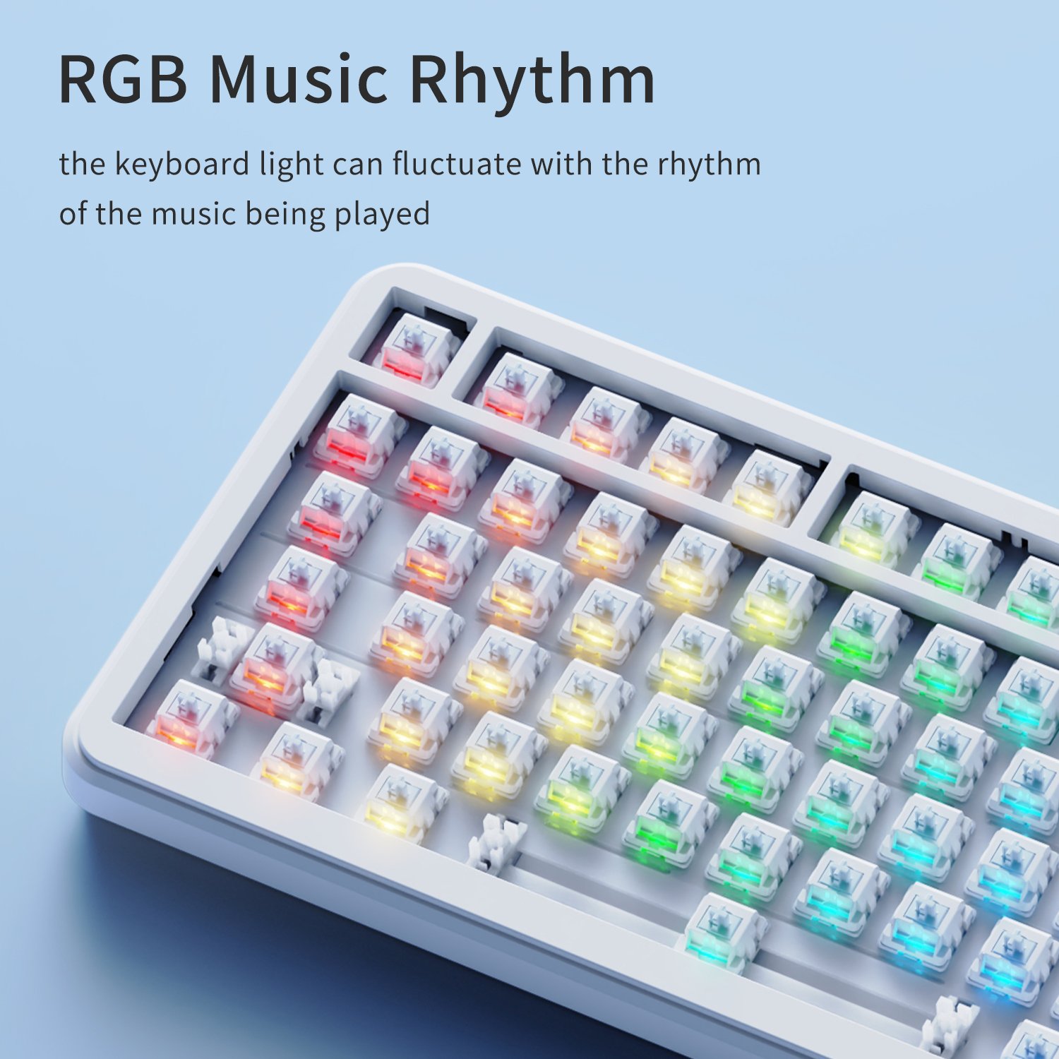AJAZZ AK820 MAX RGB Wireless Wired keyboard tri-mode BT 2.4G Gaming Mechanical Keyboard Type C