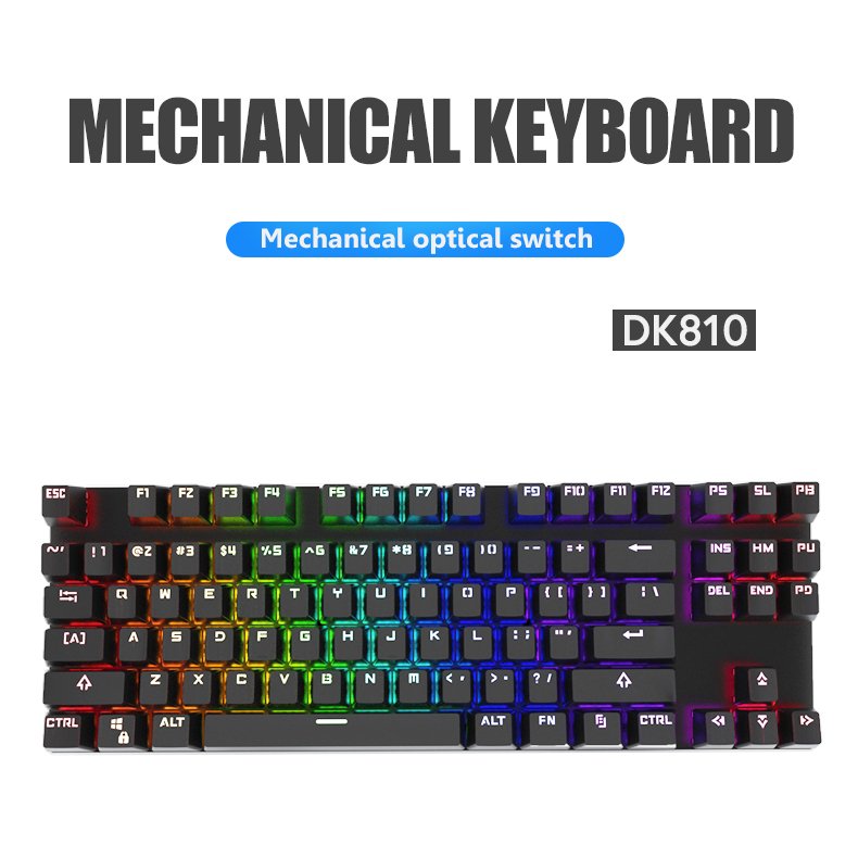 Mechanical Keyboard RGB Wired Sample Usb Desktop USB 2.0 ABS Plastic Factory Supply Wholesale High Quality Cheap Basic Black