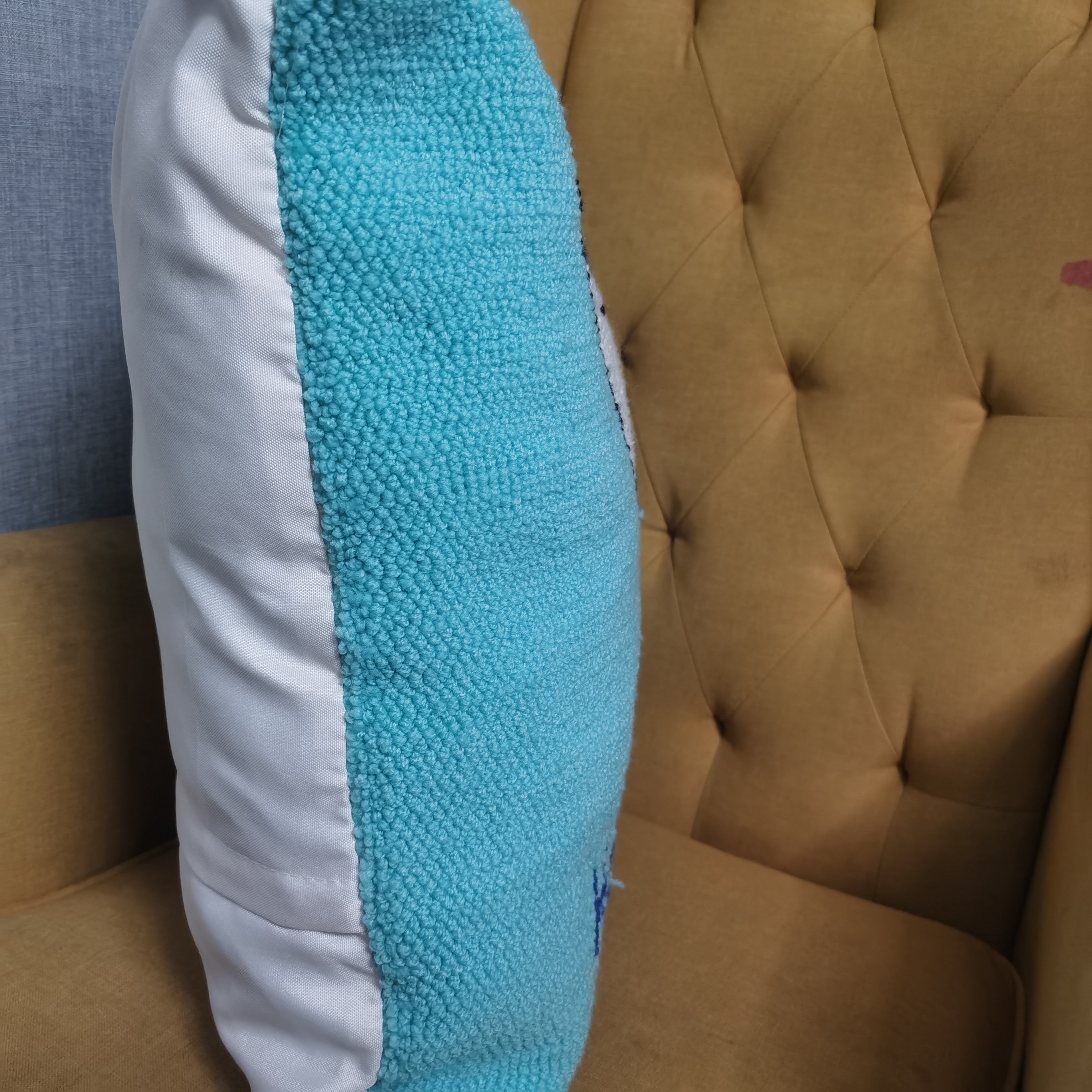 Custom Multi Color Embroidery Decor Tufted Cushion Cover Tufting Acrylic Real Wool Thread Punch Needle DIY Throw Pillow