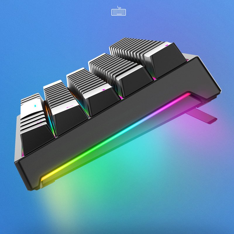 Custom Computer Laptop 61 Keys Mini Led Rgb Backlight 60 Keycaps Percent Gaming Mechanical Keyboard