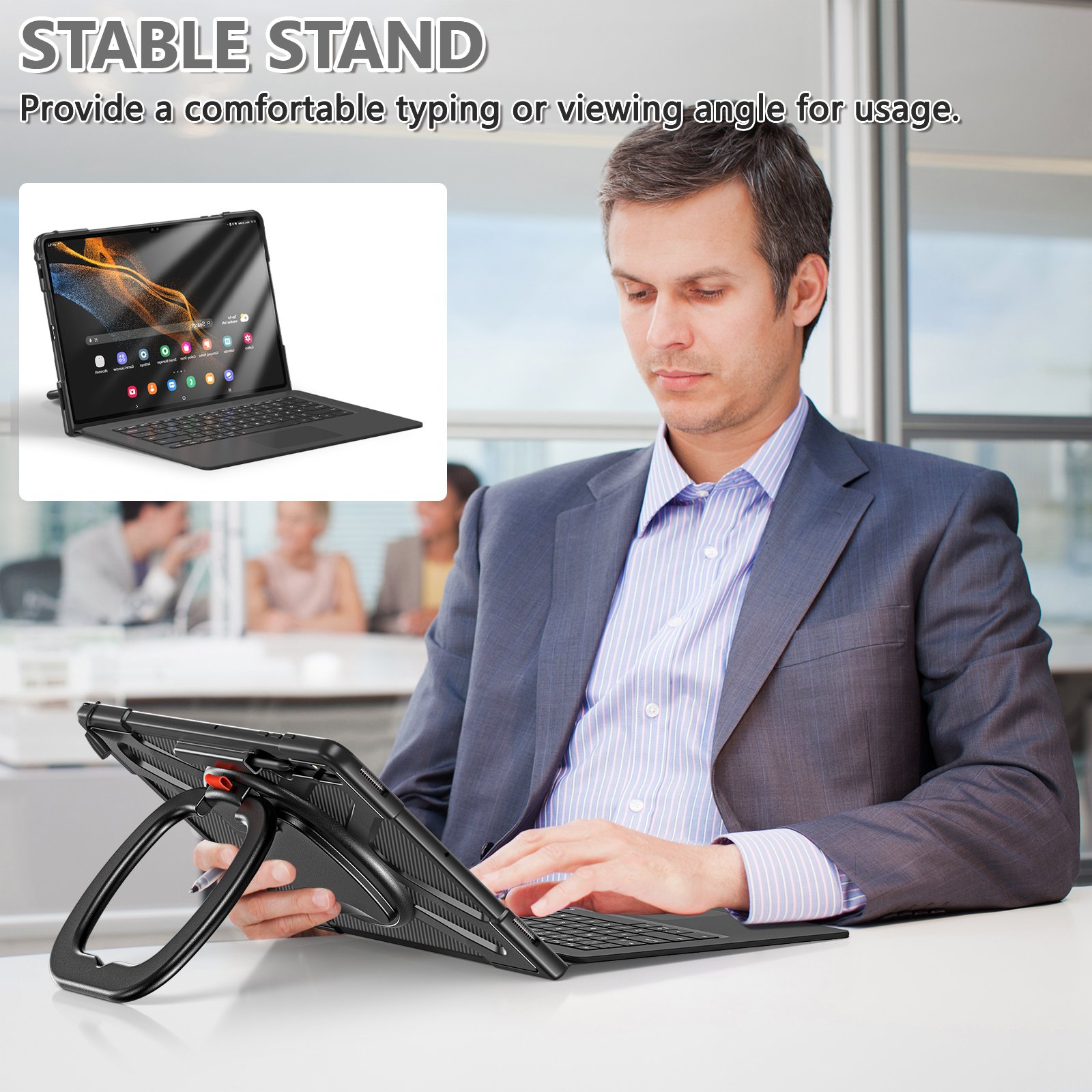 Rugged Protective Tablet Case for Samsung S8 Ultra X900 X906 Case With Pencil Holder Kickstand And Handle