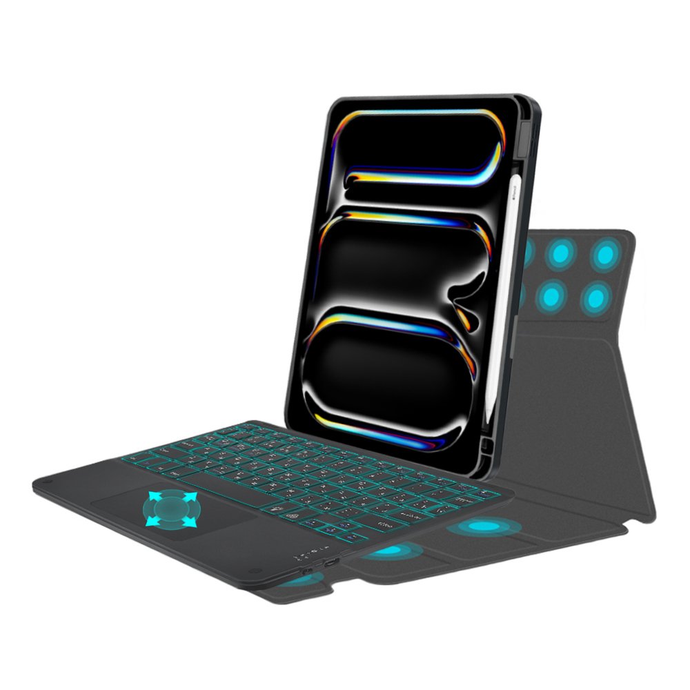 OEM Customized wireless Keyboard case for ipad pro 13 2024 touchpad wireless backlit keyboard factory wholesales