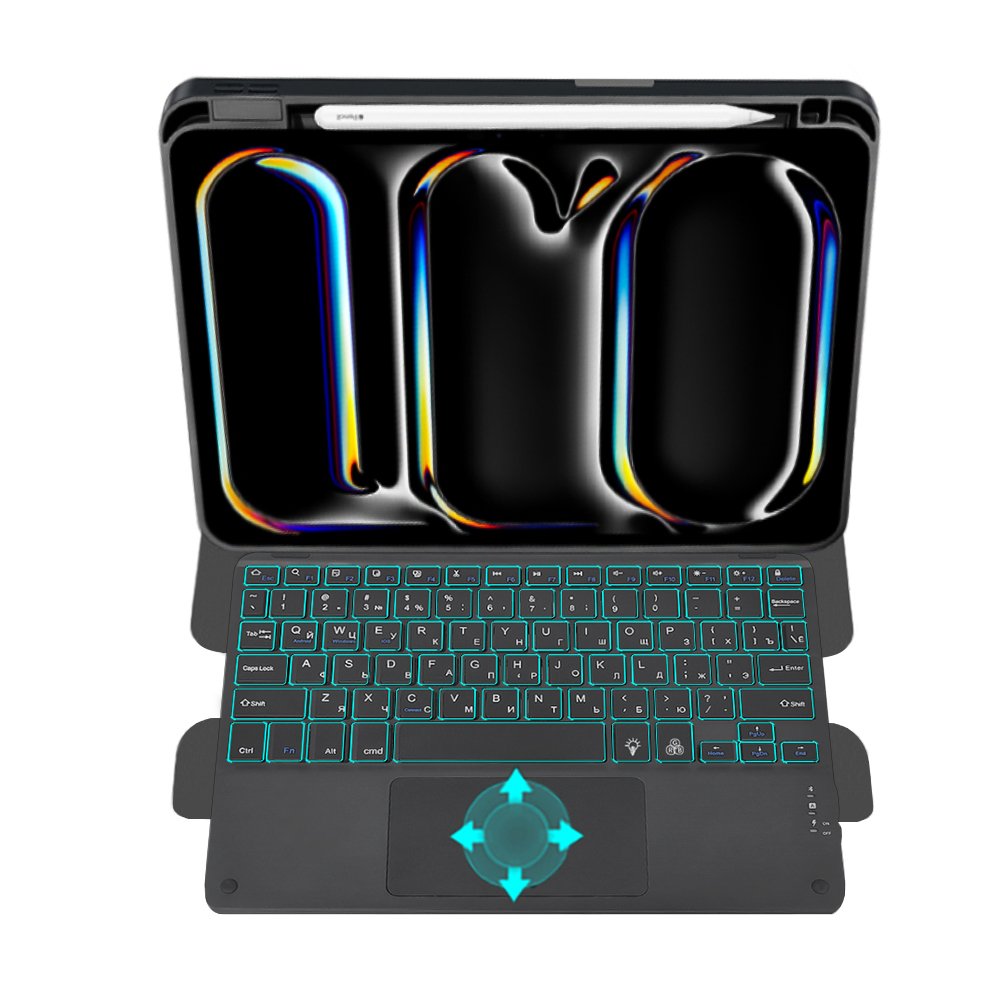 OEM Customized wireless Keyboard case for ipad pro 13 2024 touchpad wireless backlit keyboard factory wholesales