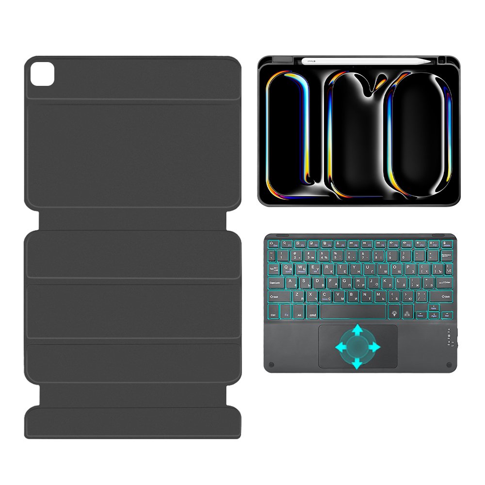 OEM Customized wireless Keyboard case for ipad pro 13 2024 touchpad wireless backlit keyboard factory wholesales