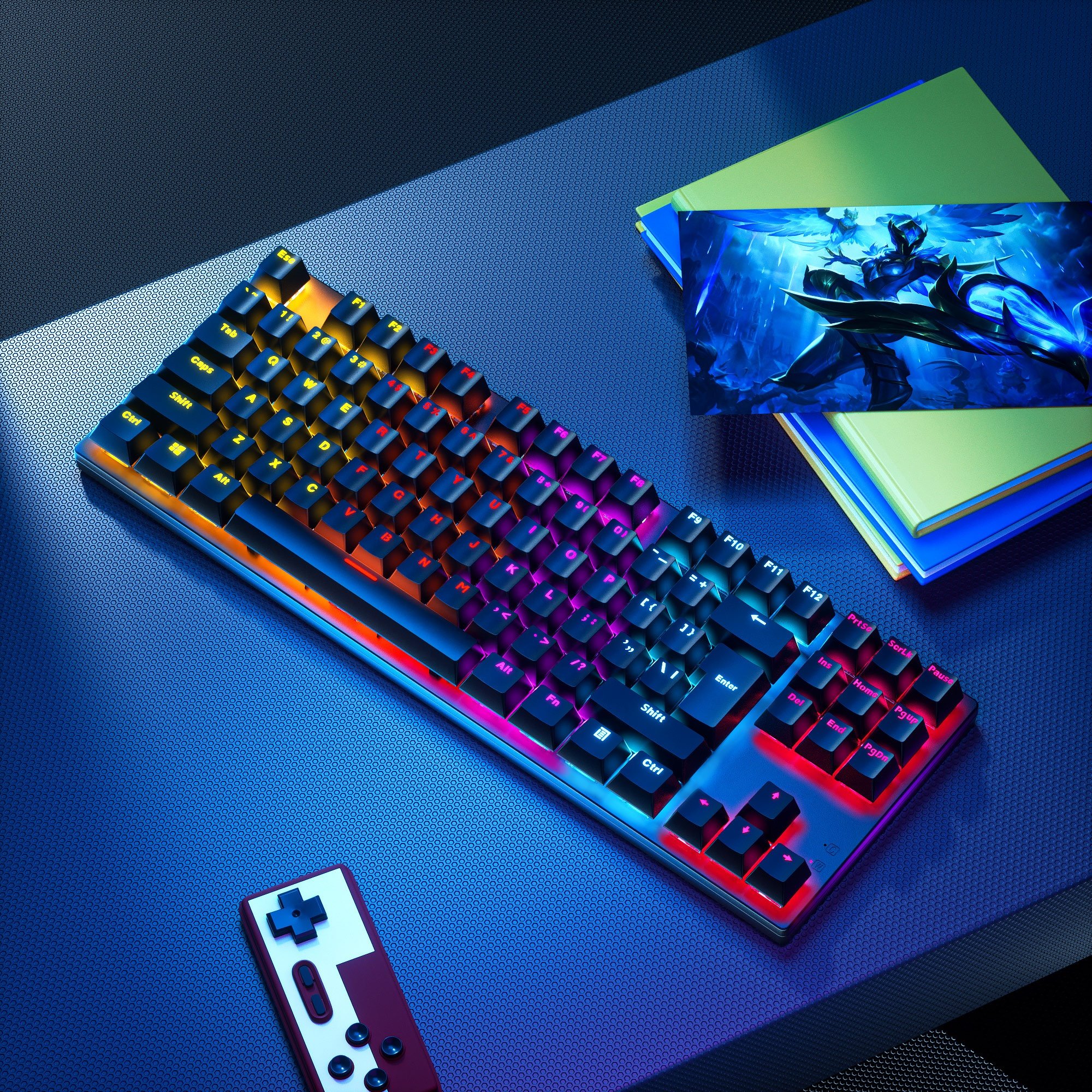 2024 High Quality Three-Mode Chaining RGB Light Wireless Gaming PC Mechanical Keyboard with USB Interface Wired Keyboard