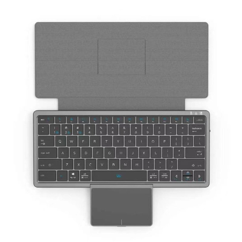 Hot Sales Mobile Aluminum Folding Mini Touchpad Wireless Keyboard for Apple Tablet PC Smartphones