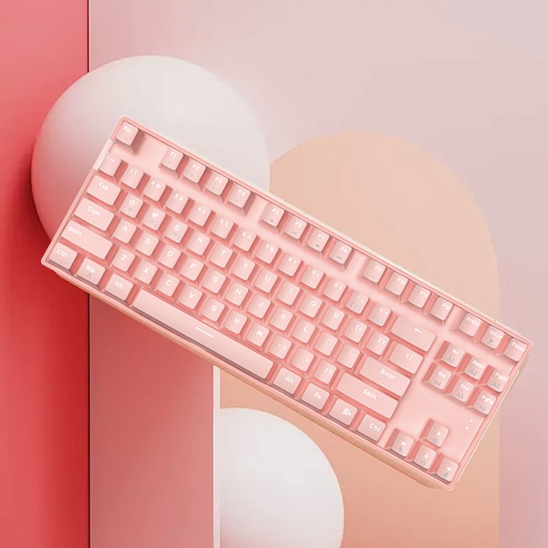 In Stock Portable 87 Keys Wireless Gaming Keyboard 80 Percent RGB Backlit Gamer Teclado Green Switch Mechanical Keyboard