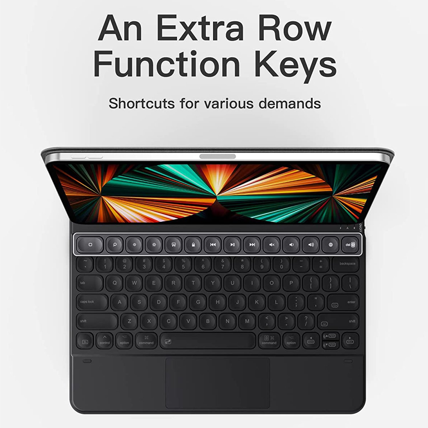 KOZH 2022 New 7 Color Backlight Shortcut Bluetooths Magic Keyboard Compatible with iPad Pro 12.9-inch(5th/4th/3rd Generation),