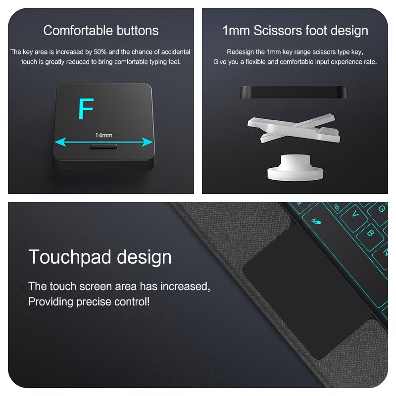 Detachable Magic Keyboard Case for Matepad pro 12.6 Inches Keyboard Protective Case Support Vertical Magnetic Separate