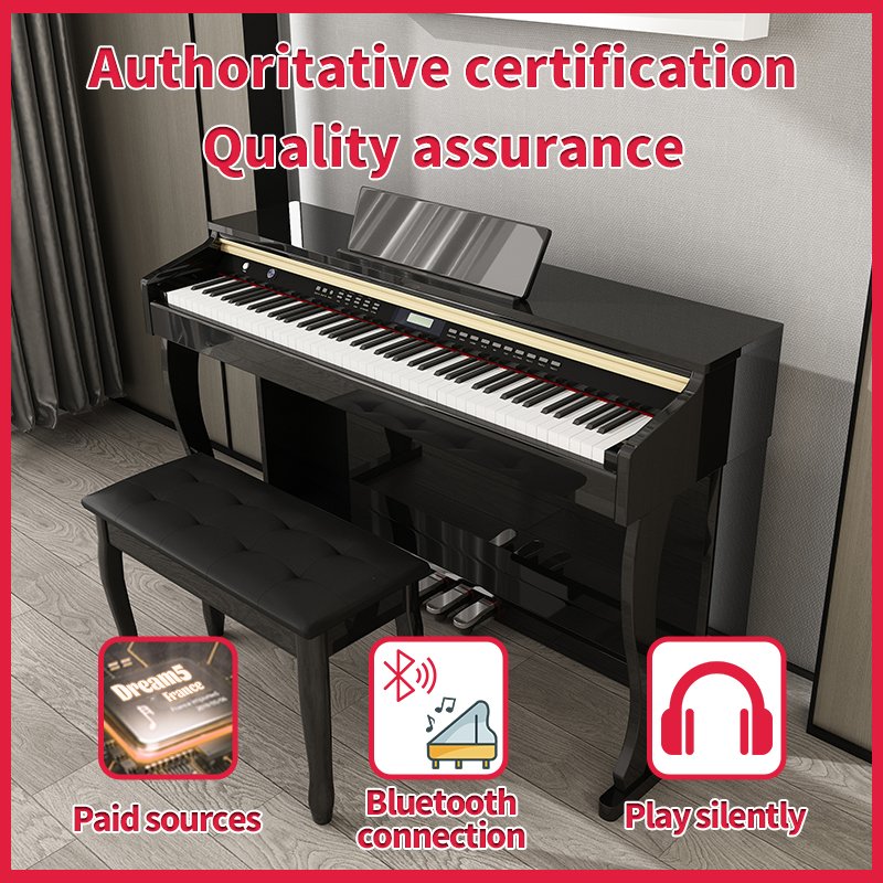 KIMFBAY upright piano musical keyboard electric piano 88 keys digital piano 88 weighted key