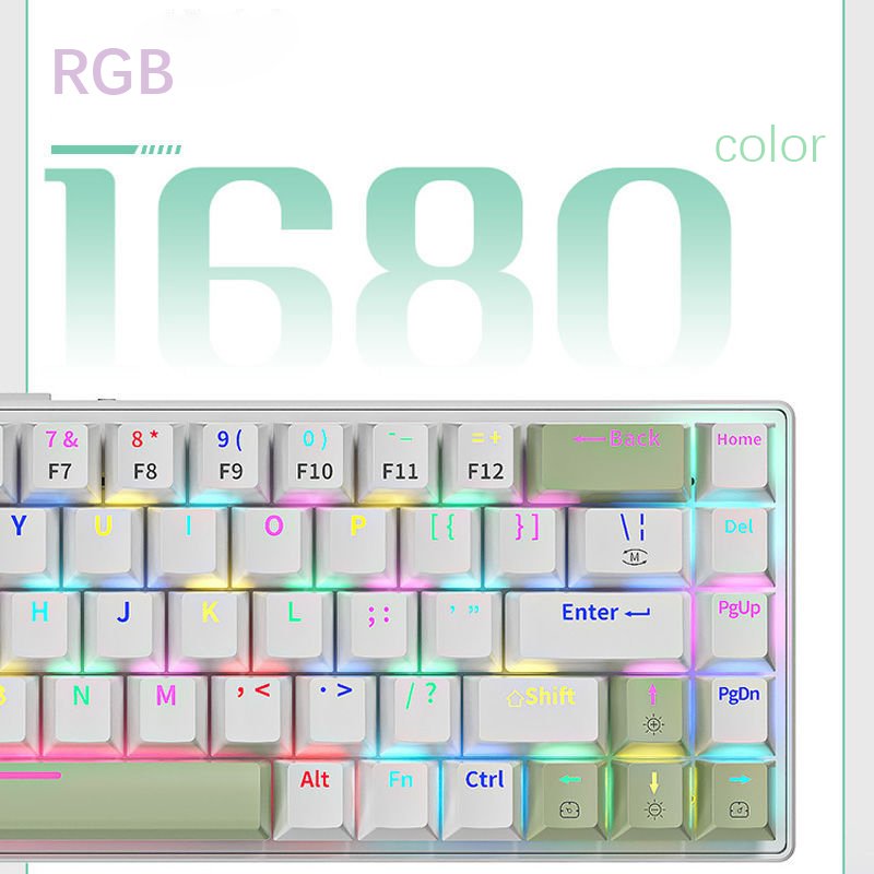 68 key red switch mini hot swappable computer accessories teclado mecanico rgb games gaming laptops wireless mechanical keyboard