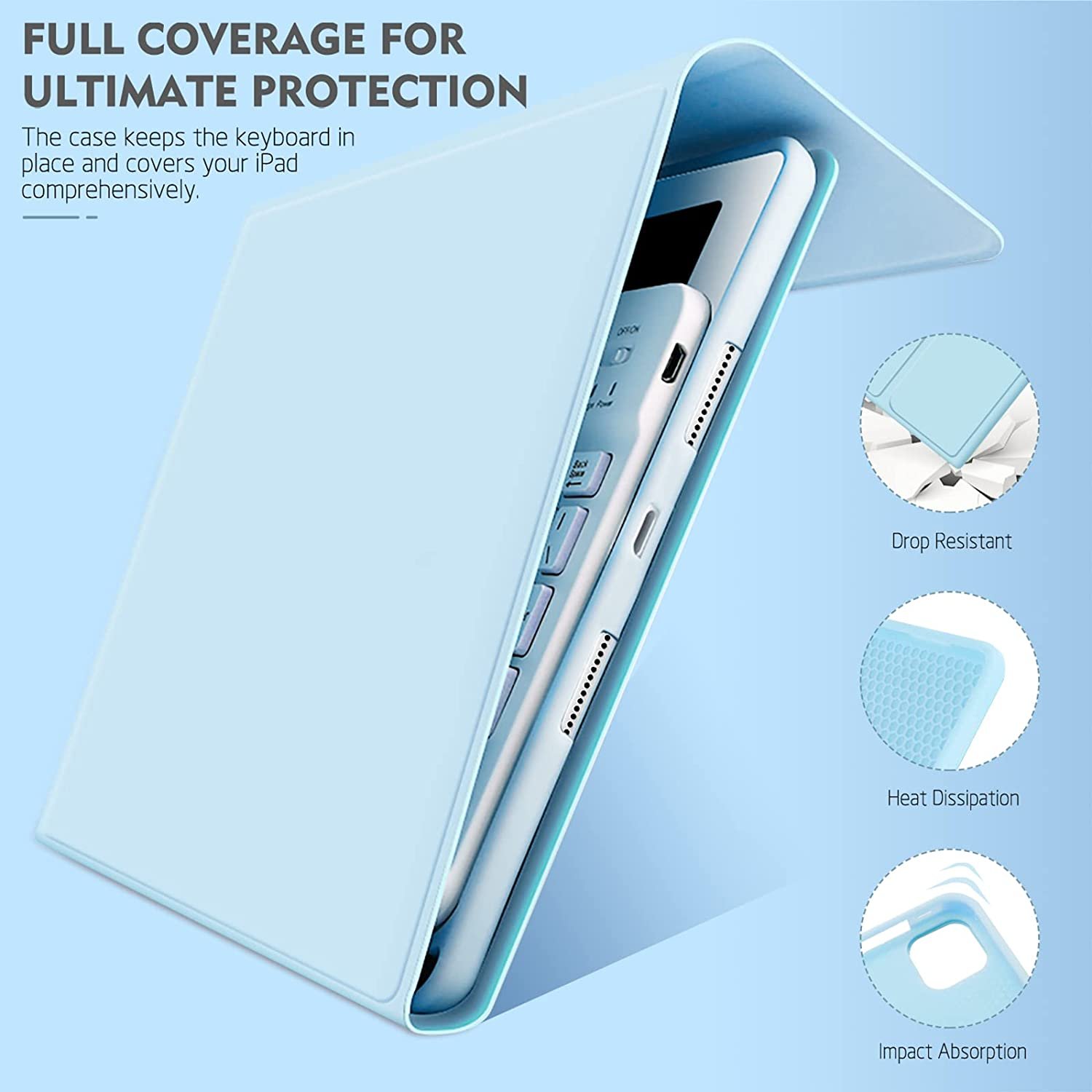 Suitable for the latest iPad air11 tablet case in 2024 10.2 protective case 10th generation detachable Bluetooth keyboard case