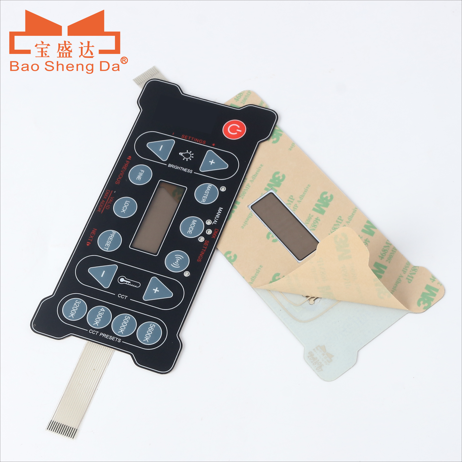 12 Keys Manufacturer Control keypad with LED backlit Factory price Waterproof Metal Dome Stainless steel plate Control panel