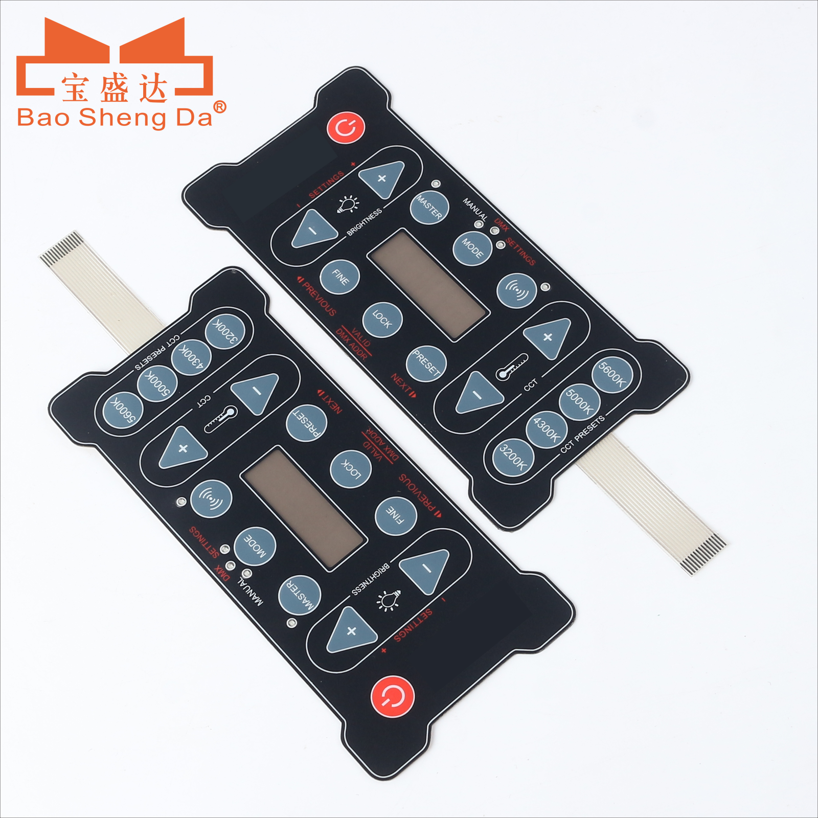 12 Keys Manufacturer Control keypad with LED backlit Factory price Waterproof Metal Dome Stainless steel plate Control panel