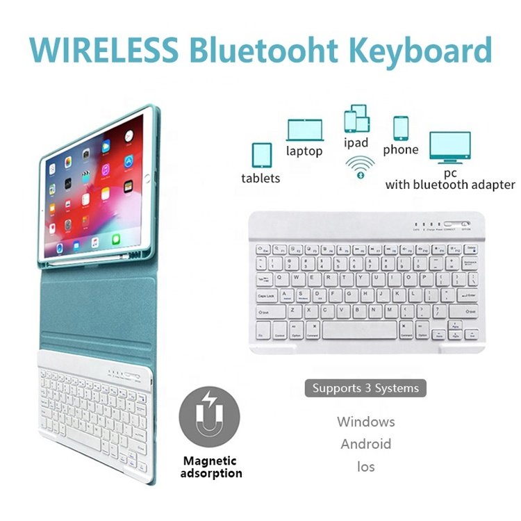 Keyboard Case For iPad 10.2/10.5 Magnetic Case For iPad 10.9/11 Shockproof Protection Cover with Pencil Holder