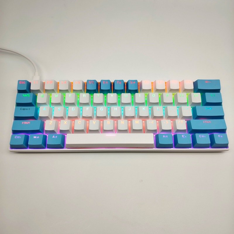 61 Key Low Price Mini Backlit Mechanical Gaming Keyboard Custom Wireless Electronics Rechargeable Notebook Desktop Diy Pc Wired