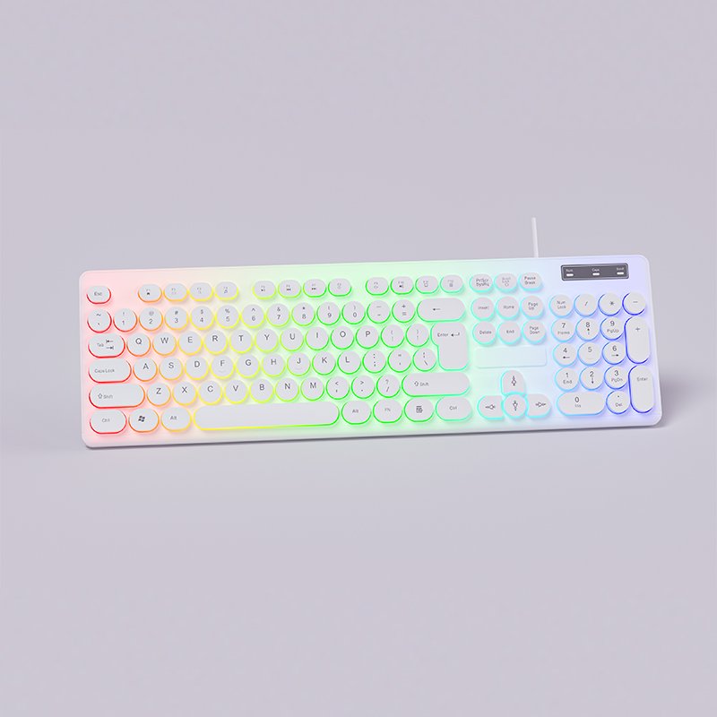 USB Wired Gaming Keyboard 104 Keys LED Backlit Rainbow Gaming Keyboards for PC Computer Laptop