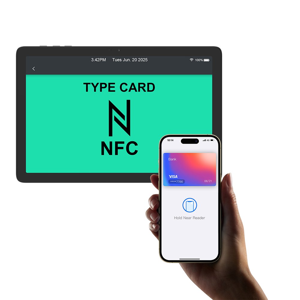 10.1 Inch Shop Store POS NFC Tap to Pay Kiosk Android Tablet No Battery Smart Touch Screen With Charging Docking Station