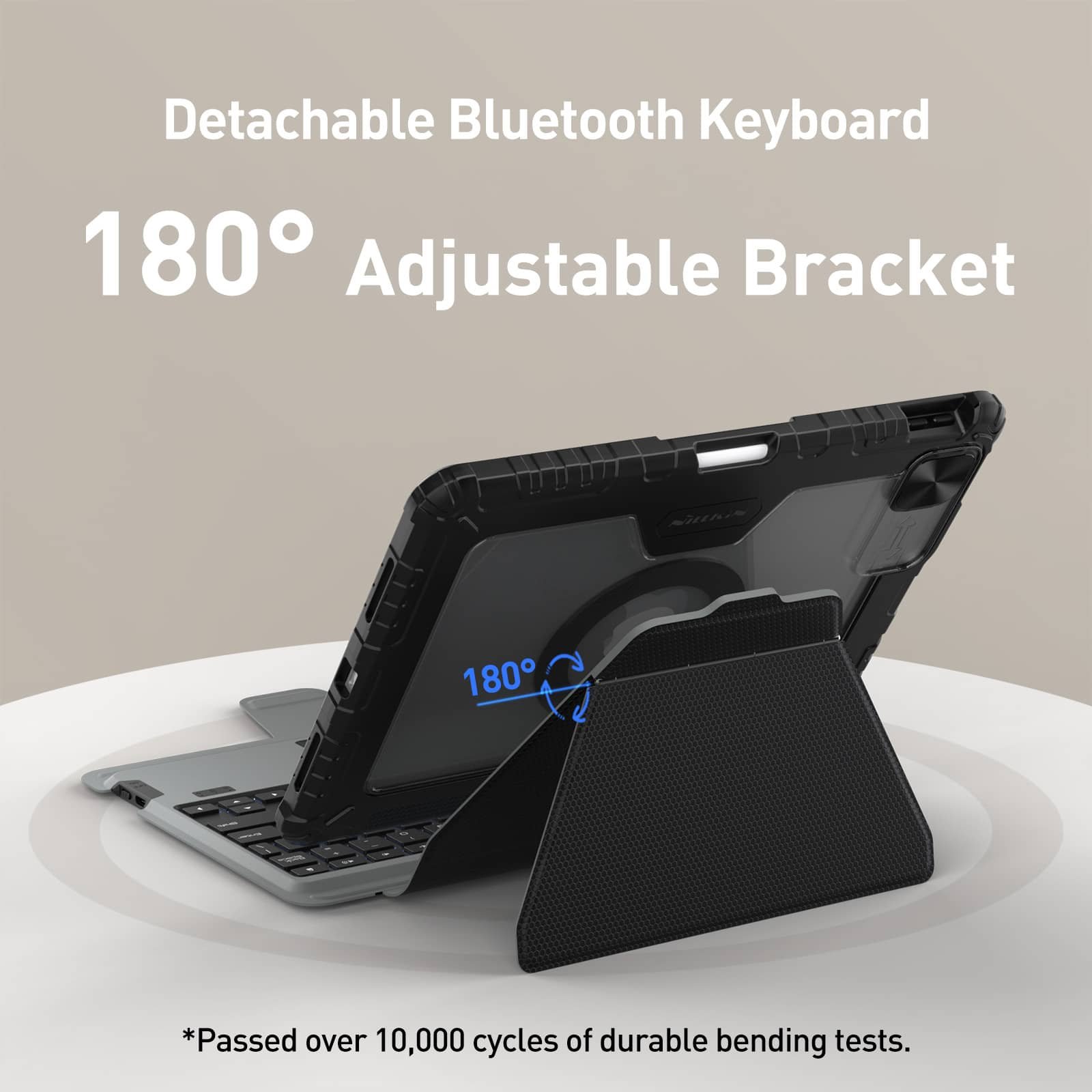 Nillkin Kickstand Bluetooth Keyboard Tablet Covers with Backlit Cases For iPad Air 10.9 2020/Air4/Air5/Pro112020/2021/2022