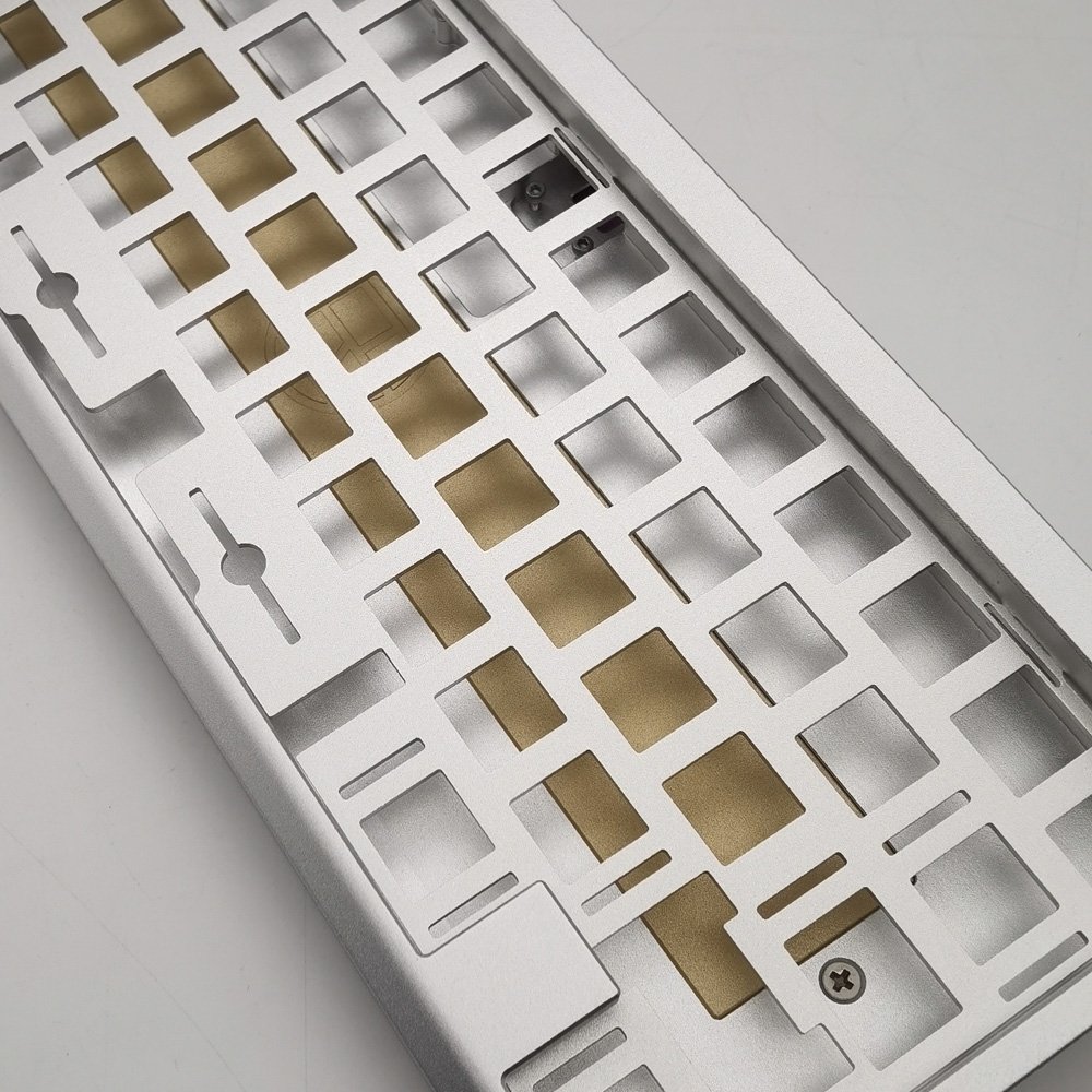 Sliver Anode Cnc Machining Aluminium Stainless Steel Keyboard Cover Parts Mechanical Keyboard Cnc Custom Keyboard Supplier