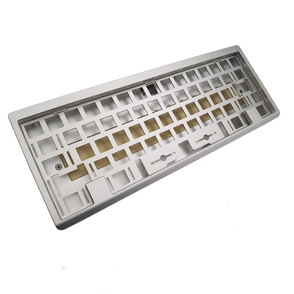 Sliver Anode Cnc Machining Aluminium Stainless Steel Keyboard Cover Parts Mechanical Keyboard Cnc Custom Keyboard Supplier
