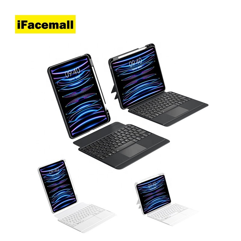 iFacemall New Fashion Stand Design Detachable Leather Tablet Case With Keyboard Tablet Case Cover 10.5 inch for iPad Pro 2017