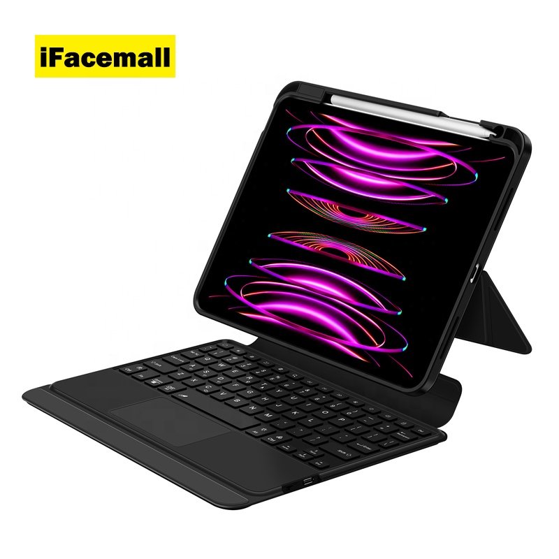 iFacemall New Fashion Stand Design Detachable Leather Tablet Case With Keyboard Tablet Case Cover 10.5 inch for iPad Pro 2017