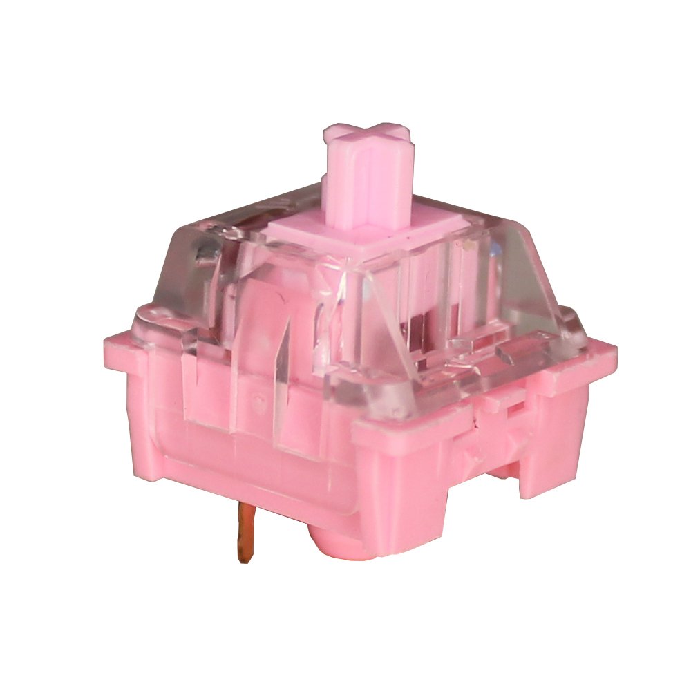 KTT Rose Switch for Mechanical Keyboard Content Liner POM Axis 43g Trigger RGB Transparent Customize