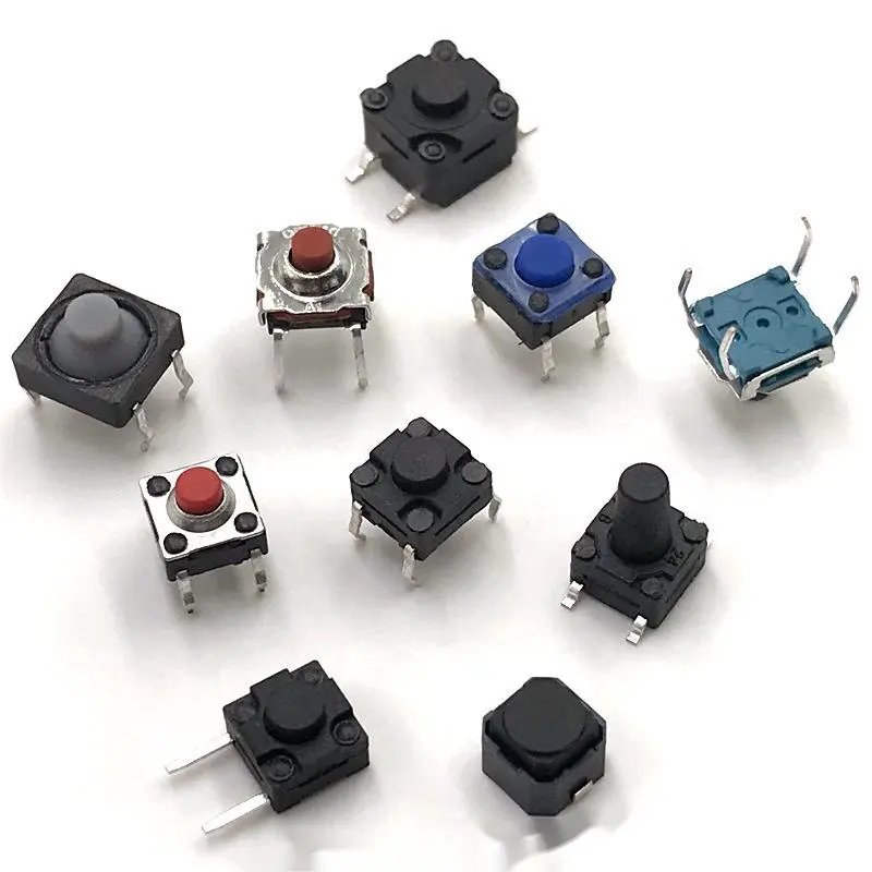 4.5x4.5 6x6 8x8 12x12 Momentary Tactile Switch Push Buttons Smd Smt Dip Tact Switch Micro Switch For Pcb